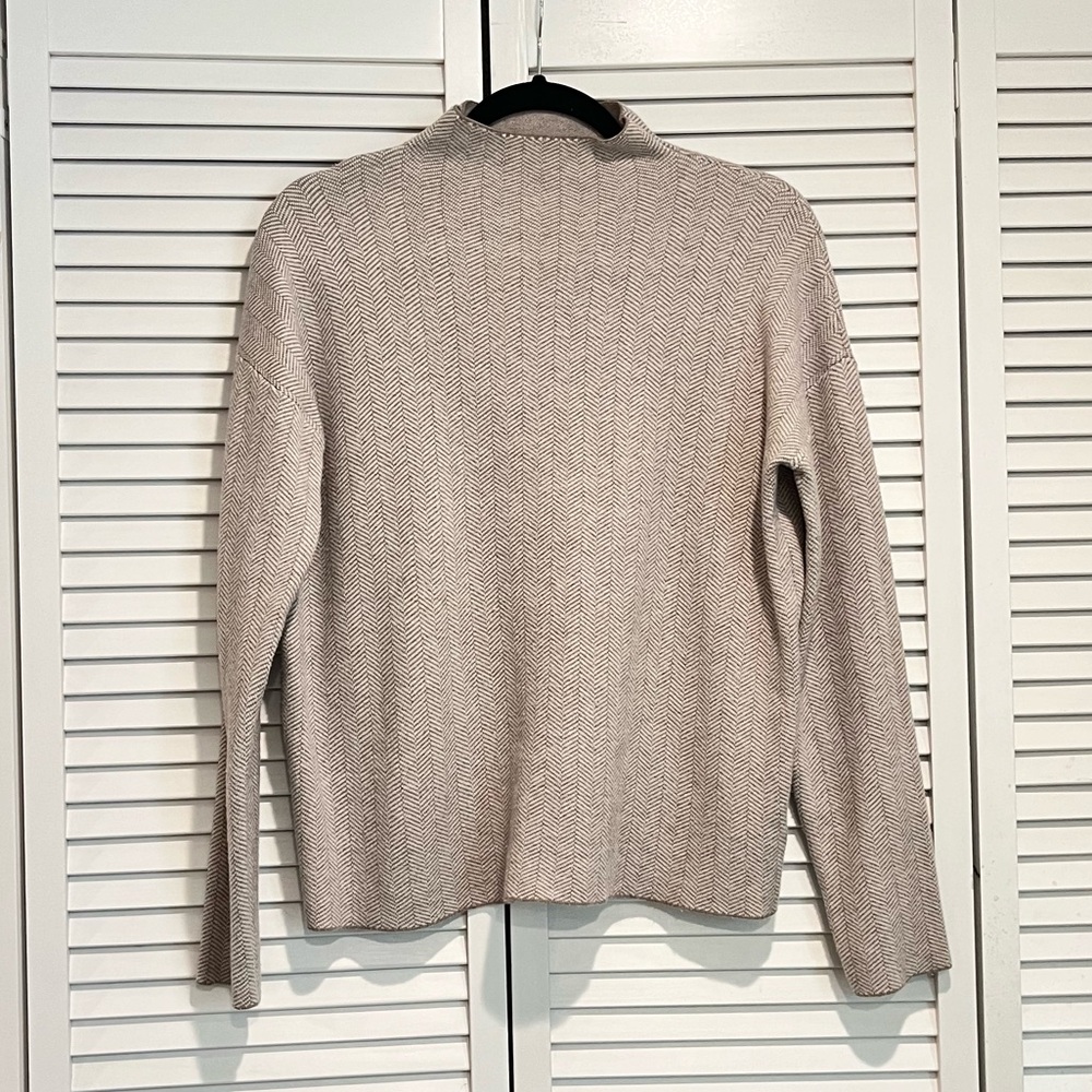 Nude Patterned High Neck Sweater